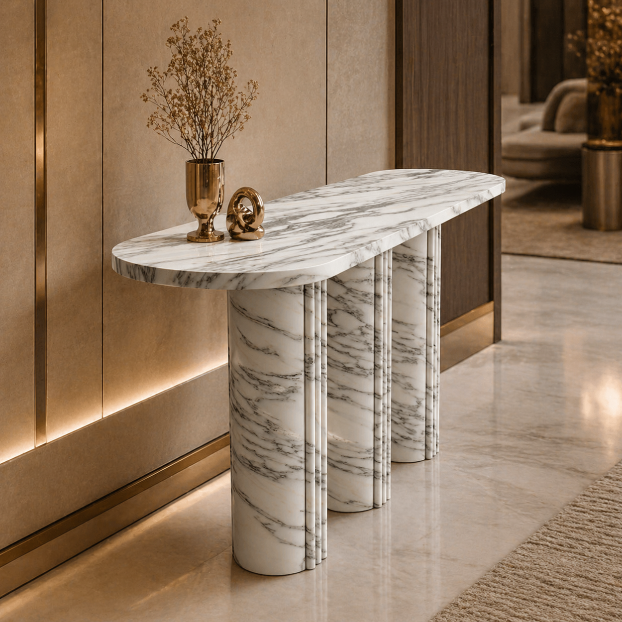 Midona Marble Console Table