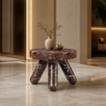 Tribeca Rosso Red Marble Side Table