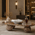 Imperio Brown Rainforest Marble Centre Table