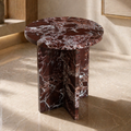 Acrux Red Rosso Marble Side Table