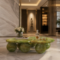Duet Juliet Green Onyx Marble Center Table