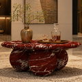 Trinity Sphere Red Levanto Marble Centre Table